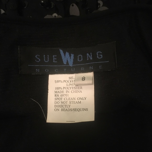 Black Sequins Sue Wong Dress - Picture 6 of 7